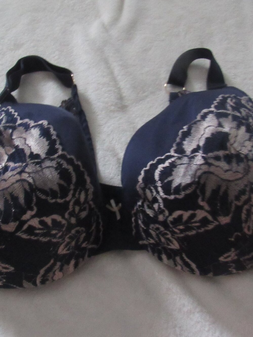 Cacique Lightly Lined Full Coverage Blue Bra Size 40DD USED